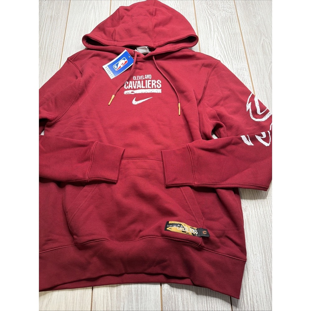 New Nike Men's Cleveland Cavaliers NBA Hooded Sweatshirt Size Large Maroon